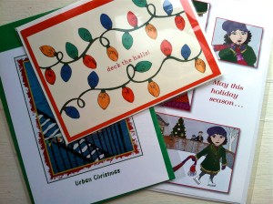 A few Christmas cards available at The Nancydraws Shop.